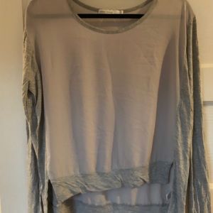 Grey gauzy sweatshirt